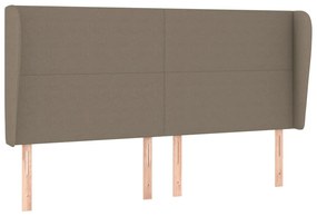 vidaXL Κεφαλάρι με Πτερύγια Taupe 183x23x118/128 εκ. Υφασμάτινο