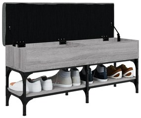 vidaXL Παπουτσοθήκη Γκρι Sonoma 102x32x45εκ. από Επεξεργασμένο Ξύλο