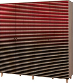 Τετραφυλλη Ντουλαπα Δρυς Sonoma IMAJ 52x180x192