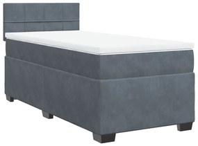 ΚΡΕΒΑΤΙ BOXSPRING ΜΕ ΣΤΡΩΜΑ ΣΚΟΥΡΟ ΓΚΡΙ 90X200 ΕΚ. ΒΕΛΟΥΔΙΝΟ 3286223