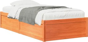 vidaXL Σκελετός Κρεβ. Χωρίς Στρώμα Καφέ Κεριού 90x190 εκ Μασίφ Πεύκο