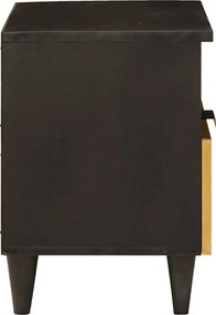 vidaXL Κομοδίνο 2 pcs Μαύρο και Χρυσό 40 x 33 x 46 εκ.