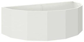 vidaXL Γλάστρα Λευκό 120 x 60 x 35 cm Ατσάλι