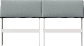 vidaXL Ταπετσαρισμένο κεφαλάρι Ανοιχτό γκρι 160 cm