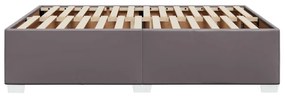 vidaXL Πλαίσιο Κρεβατιού Γκρι 140x190 εκ. από Συνθετικό Δέρμα