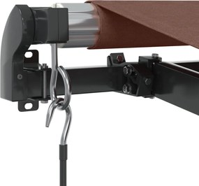 vidaXL Τέντα Πτυσσόμενη Χειροκίνητη Καφέ 400x350 εκ.