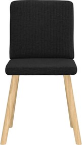 vidaXL Καρέκλες Τραπεζαρίας 4 τεμ. Μαύρες Υφασμάτινες
