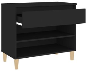 vidaXL Παπουτσοθήκη Μαύρη 70x36x60 εκ. από Επεξεργασμένο Ξύλο