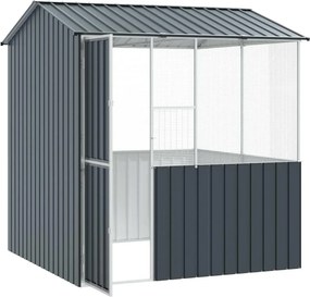 vidaXL Κλουβί Πουλιών Ανθρακί 215 x 209 x 230 εκ