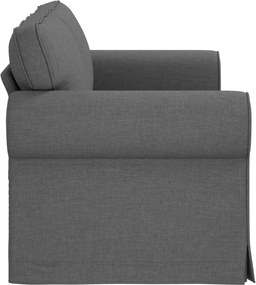vidaXL Καναπές 140cm Σκούρο Γκρι Μέταλλο