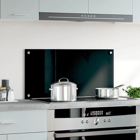 vidaXL Πλάτη Κουζίνας Μαύρη 80 x 40 εκ. από Ψημένο Γυαλί