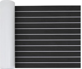 vidaXL Ματ Σκάφους Ριγέ Σκούρο Γκρι και Λευκό 240 x 60 cm EVA
