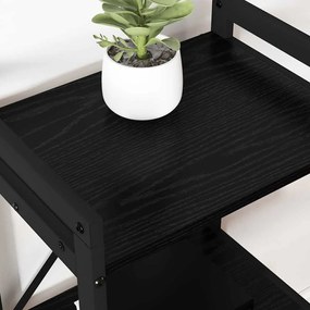 vidaXL Βιβλιοθήκη Μαύρη δρυς 40 x 30 x 83 εκ Επεξεργασμένο ξύλο