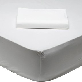 Σεντόνι King Size Με Λάστιχο (180x200+35) Das Home Best Line Λευκό