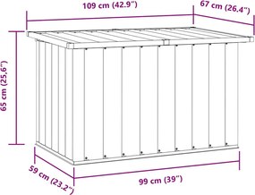 vidaXL Κουτί Αποθήκευσης Κήπου Πράσινο 109 x 67 x 65 εκ.