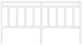 vidaXL Κεφαλάρι Κρεβατιού Λευκό 206 x 4 x 100 εκ. Μασίφ Ξύλο Πεύκου
