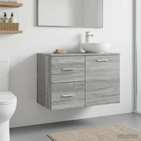 vidaXL Ντουλάπι Μπάνιου Γκρι Sonoma 30 x 41 x 50 εκ.