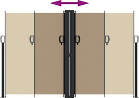 vidaXL Σκίαστρο Πλαϊνό Συρόμενο Taupe 160 x 600 εκ.