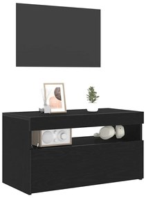 vidaXL Ντουλάπι TV 2 pcs Μαύρο 75 x 35 x 40 εκ. Επεξεργασμένο ξύλο