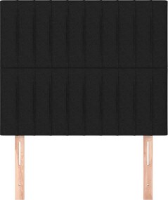 vidaXL Κεφαλάρι Μαύρο 90x5x118/128 εκ. Ύφασμα