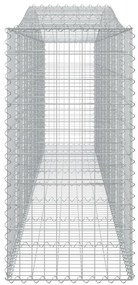 vidaXL Συρματοκιβώτια Τοξωτά 2 τεμ. 400x50x100/120 εκ. Γαλβαν. Ατσάλι