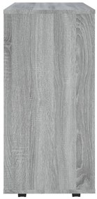 vidaXL Ντουλάπι Με Ροδάκια Γκρι Sonoma 60 x 35 x 75 εκ. Επεξεργ. Ξύλο
