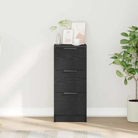 vidaXL Πλαϊνό γραφείο Μαύρη Οξυά 30 x 30 x 70 εκ. Επεξεργασμένο ξύλο