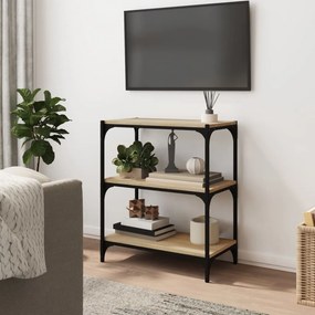 vidaXL Βιβλιοθήκη Sonoma Δρυς 60x33x70,5 εκ. Επεξεργ. Ξύλο &amp; Ατσάλι