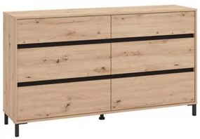 ΣΥΡΤΑΡΙΕΡΑ MARRON 157 6F ARTISAN OAK/ΜΑΥΡΟ ΜΑΤΤ ΧΡΩΜΑ 157x40x90εκ 11014257