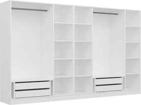 Επταφυλλη Ντουλαπα Λευκο KALEO 52x270x210