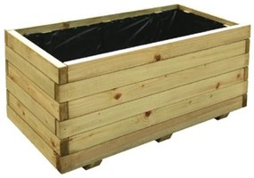 Ξύλινη ζαρντινιέρα από δοκό 40 x 40 x 90εκ