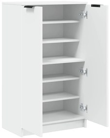 vidaXL Παπουτσοθήκη Λευκή 59x35x100,5 εκ. από Επεξεργασμένο Ξύλο