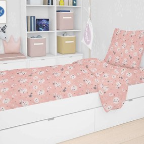 Σεντόνι Βρεφικό Με Λάστιχο Smile 82 Coral DimCol Crib 70x140cm 100% Βαμβάκι