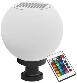 Ηλιακό Φωτιστικό Δαπέδου Ε27 Μαύρο RGB CCT Φ30 6775 Spotlight-6775-Μαύρο 6775