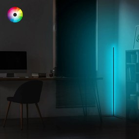 ΦΩΤΙΣΤΙΚΟ ΔΑΠΕΔΟΥ ΜΑΥΡΟ ΜΕ RGB LED &amp; ΑΣΥΡΜΑΤΟ ΧΕΙΡΙΣΤΗΡΙΟ HM7309 30x30x120 εκ.