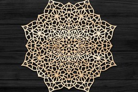 Intra απο ξύλο plywood 3mm-4mm πάχος 3D Mandala για Cricut Δίασταση 30x30 cm INTRAFABR-74286047