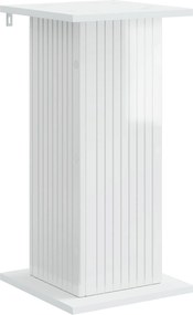 vidaXL Βάση φυτών Γυαλιστερό Λευκό 30,5 x 30 x 60,5 εκ