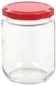 vidaXL Βάζα Μαρμελάδας 96 τεμ. 230 ml Γυάλινα με Κόκκινα Καπάκια