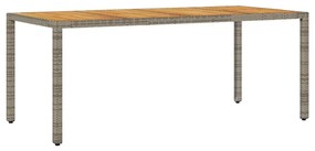 vidaXL Σέτ φαγητού για κήπο 9 pcs Γκρι συνθετικό ρατάν