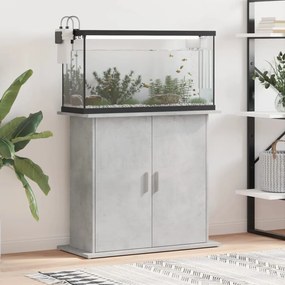 vidaXL Βάση Ενυδρείου Γκρι Σκυροδ. 81x36x73 εκ. από Επεξεργασμένο Ξύλο