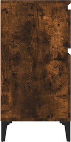 vidaXL Κομοδίνο Καπνιστή Δρυς 40x35x70 εκ.