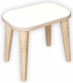 Σκαμπό Λευκό LETRA 32x21x27