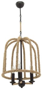 Φωτιστικό Οροφής Ina 3 Black GA-200002019803 Rope, Metal