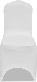 vidaXL Καλύμματα Καρέκλας Ελαστικά 100 τεμ. Λευκά