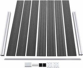 vidaXL Σετ Πάνελ Περίφραξης Μαύρο 526 x 146 εκ. από WPC