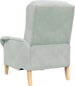 vidaXL Πολυθρόνα Ανοιχτό γκρι Βελούδο