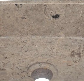 vidaXL Νιπτήρας Γκρι 30 x 30 x 13 εκ. Μαρμάρινος