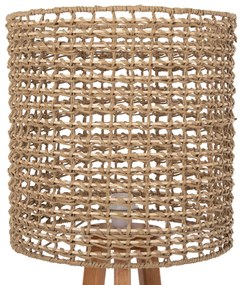 Επιδαπέδιο Φωτιστικό Rubberwood-Rattan-Paper Rope Σε Φυσικό Φ36x149,5Υεκ.