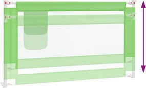 vidaXL Μπάρα Κρεβατιού Προστατευτική Πράσινη 140 x 25 εκ. Υφασμάτινη