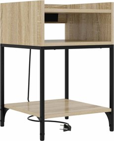 vidaXL Κομοδίνο 2 pcs Δρύς Sonoma 40 x 40 x 61 εκ Επεξεργασμένο ξύλο